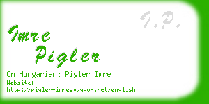 imre pigler business card